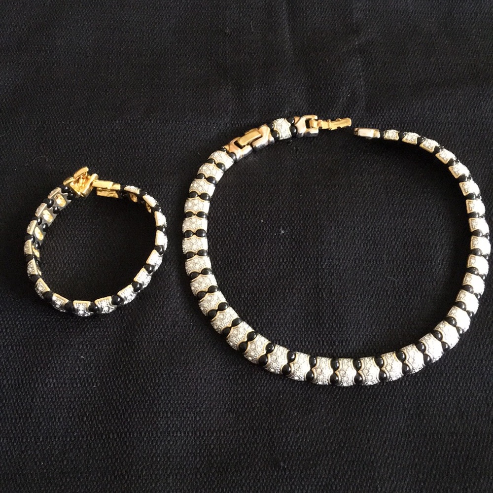 Costume Jewelry.   Necklace and Bracelet as a pair